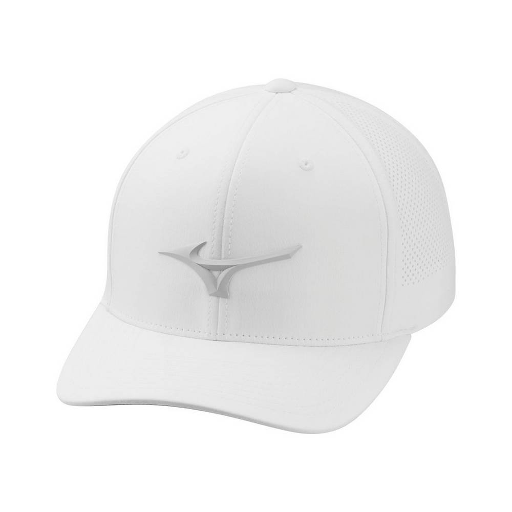 Panske Čiapky Mizuno Tour Vent Adjustable Biele Vypredaj VOBS46593